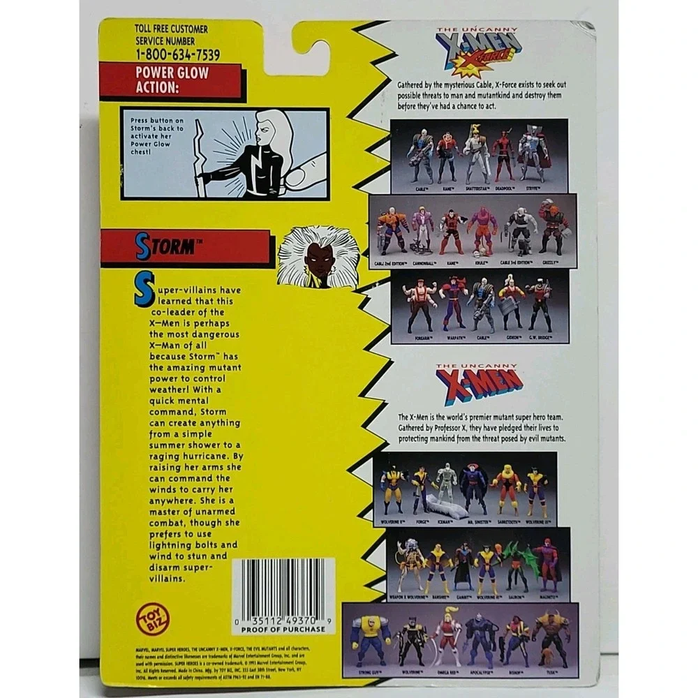X-Men STORM Action Figure Vintage Power Glow Marvel Comics Toy Biz *Read*